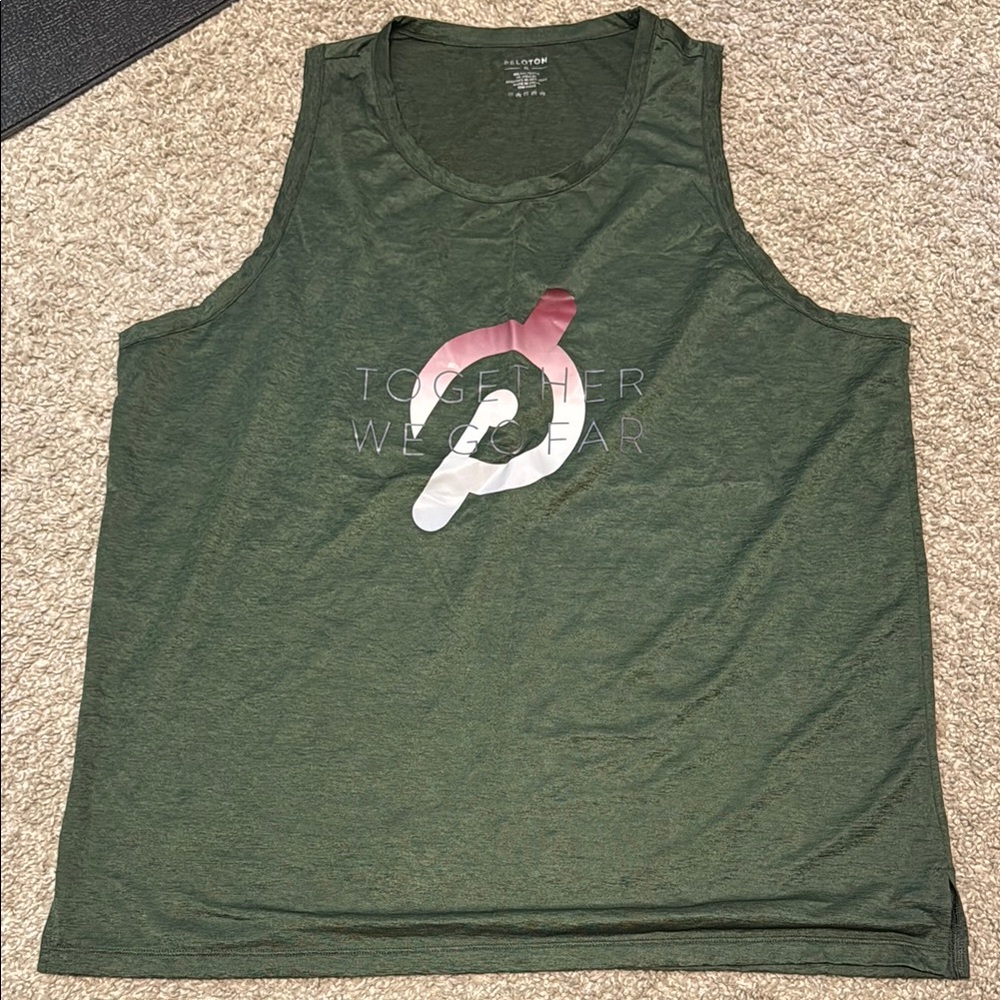 Peloton Green Athletic Tank Top with Logo Womens XL